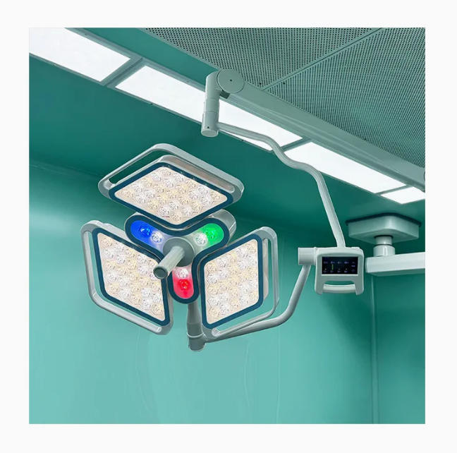 手術室機器用天井取り付けダブルドーム LED 動作無影ランプ